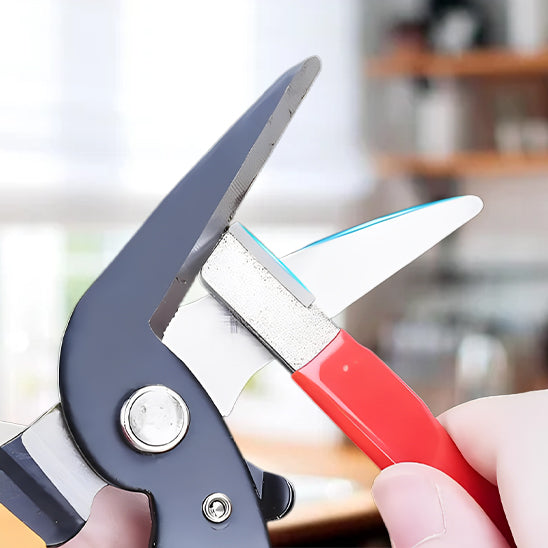 aiguiseur couteau de poche rouge secateur